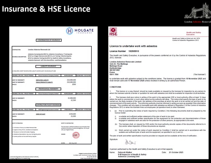 HSE asbestos licence